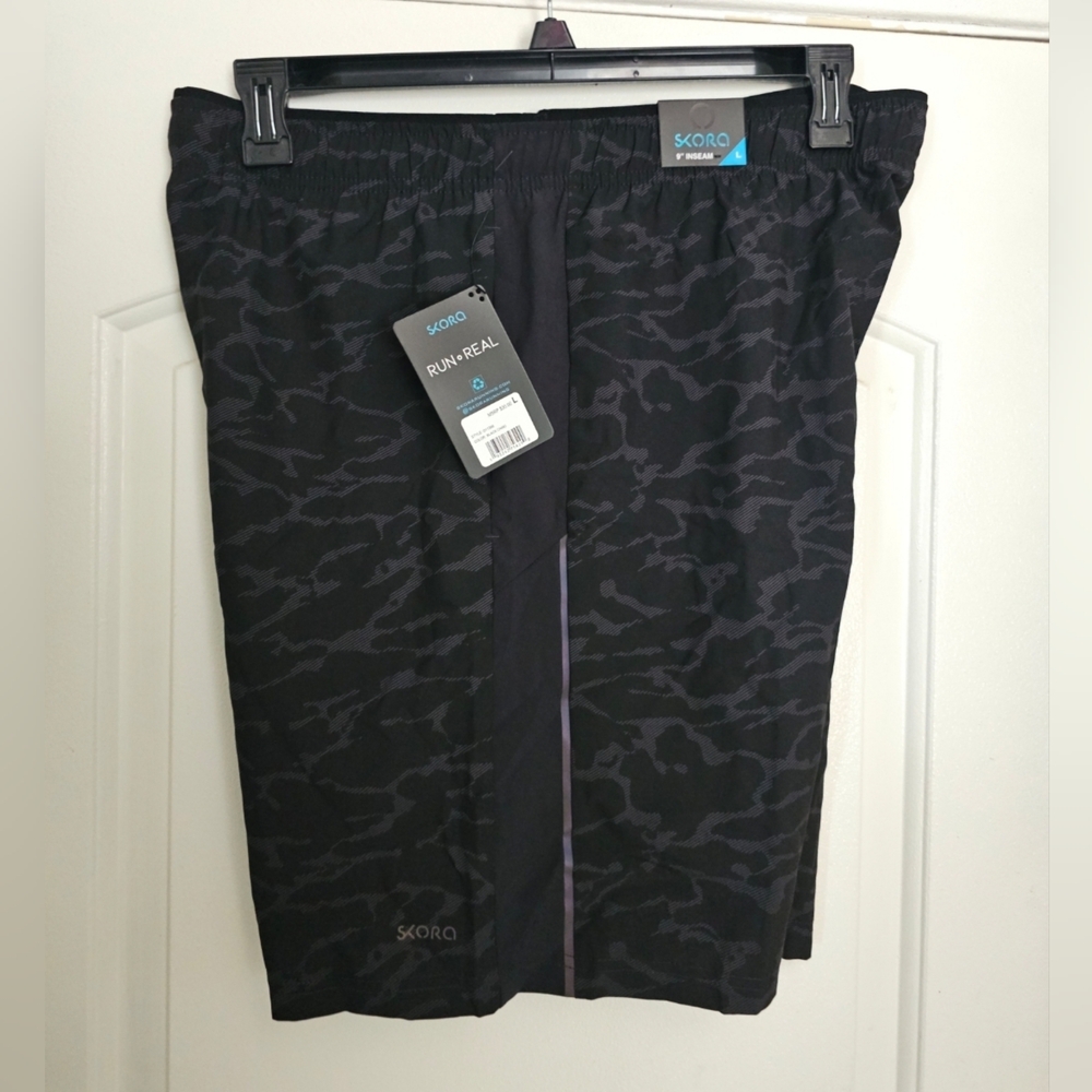 Men's Large Skora Camo Athletic Shorts 9 Inch Inseam